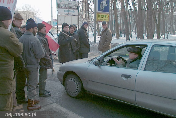 Blokada rolnicza Samoobrony w Mielcu - 24 lutego 2003
