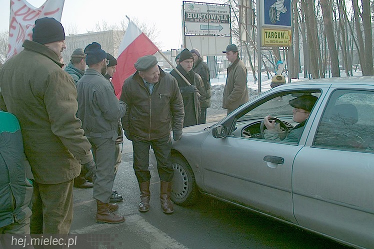 Blokada rolnicza Samoobrony w Mielcu - 24 lutego 2003