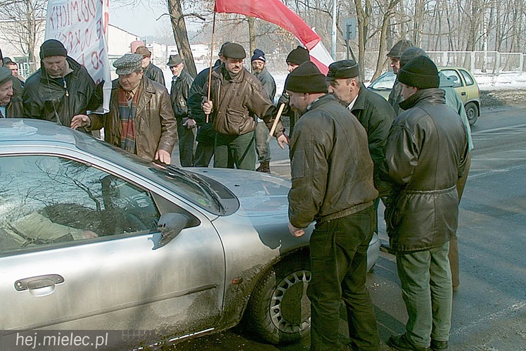 Blokada rolnicza Samoobrony w Mielcu - 24 lutego 2003