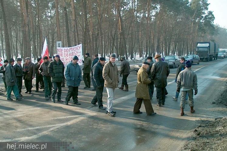 Blokada rolnicza Samoobrony w Mielcu - 24 lutego 2003