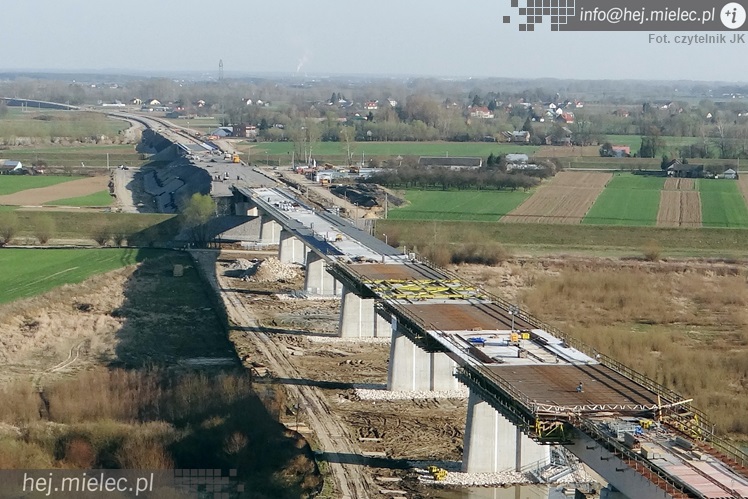 Most na Wiśle z lotu ptaka