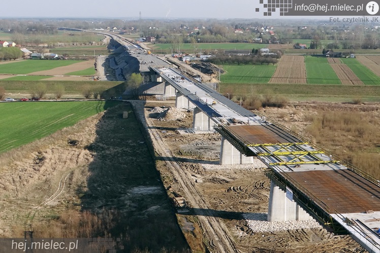 Most na Wiśle z lotu ptaka