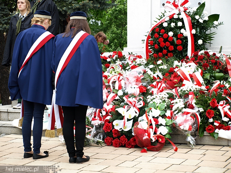 Uroczystości obchodów uchwalenia Konstytucji 3 maja w Mielcu