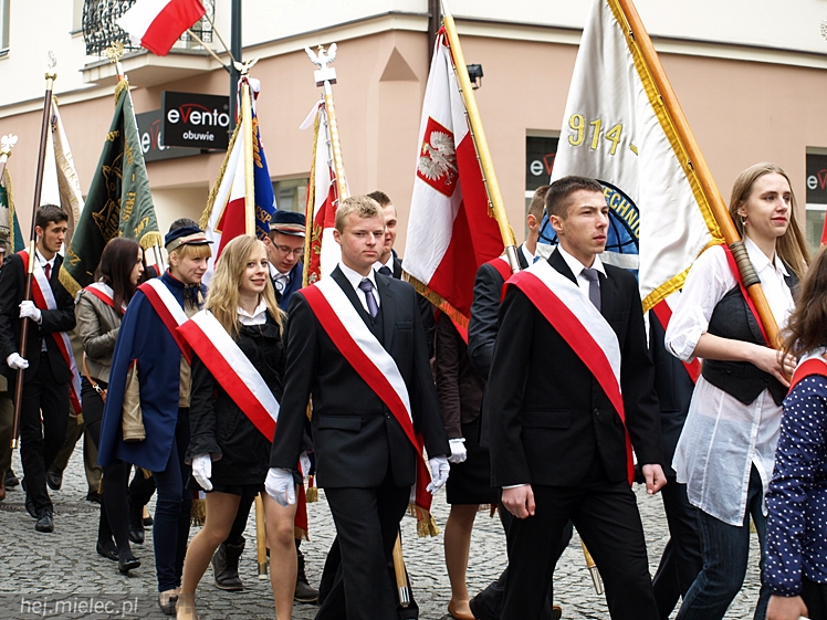 Uroczystości obchodów uchwalenia Konstytucji 3 maja w Mielcu