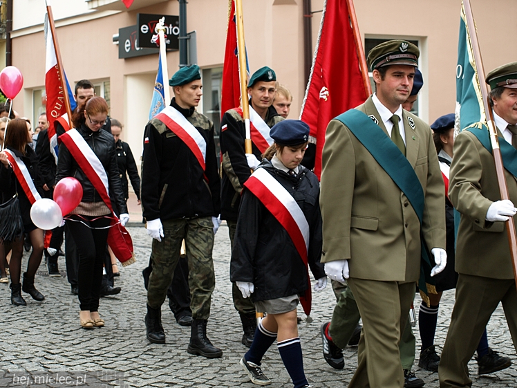 Uroczystości obchodów uchwalenia Konstytucji 3 maja w Mielcu