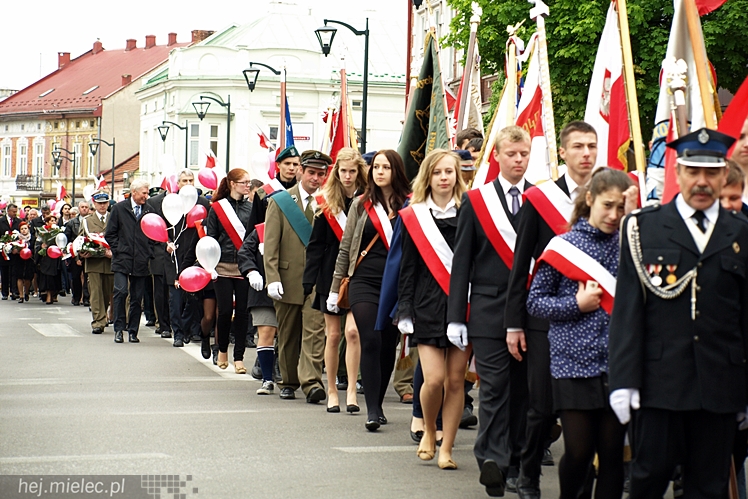 Uroczystości obchodów uchwalenia Konstytucji 3 maja w Mielcu