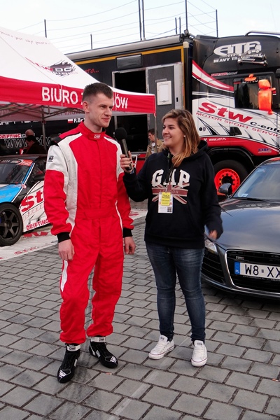 Jacek Popiołek podczas II rundy Driftingowych Mistrzostw Polski