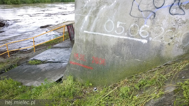 Wisłoka nieznacznie opuściła koryto