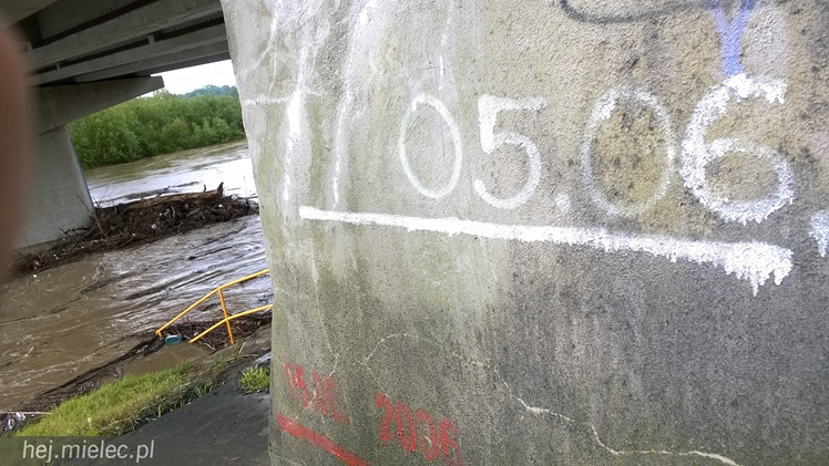 Wisłoka nieznacznie opuściła koryto