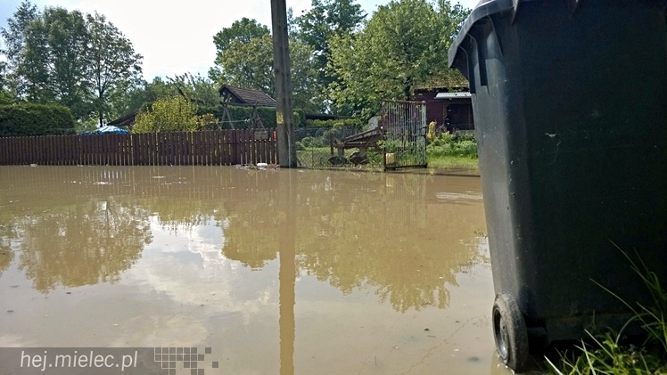 Na osiedlu Rzochów podtopionych kilka najniżej położonych posesji