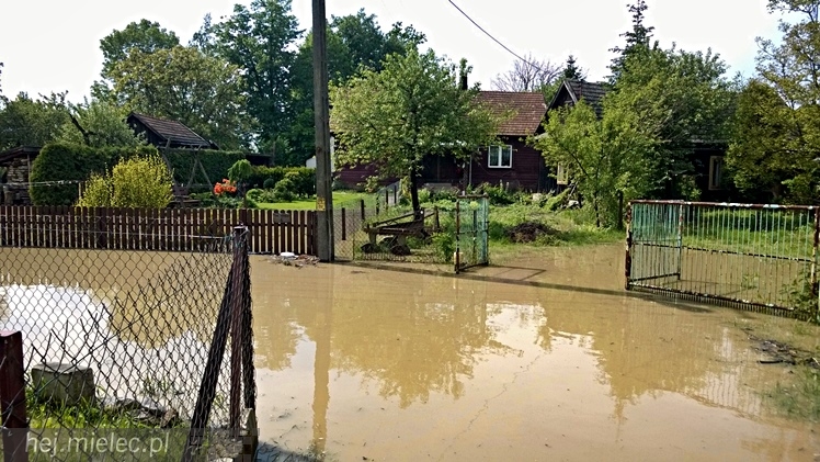 Na osiedlu Rzochów podtopionych kilka najniżej położonych posesji