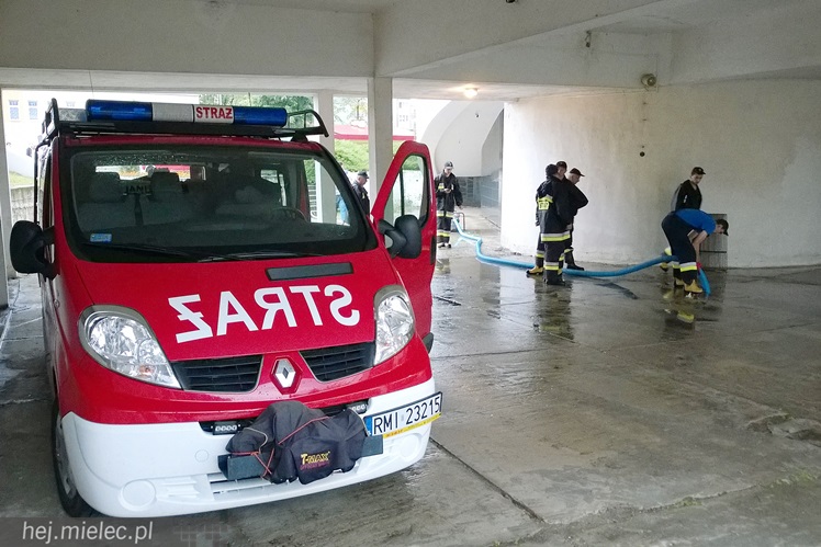 Woda wlała się do dolnego kościoła parafii Ducha Świętego, interweniowali strażacy