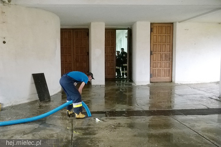 Woda wlała się do dolnego kościoła parafii Ducha Świętego, interweniowali strażacy