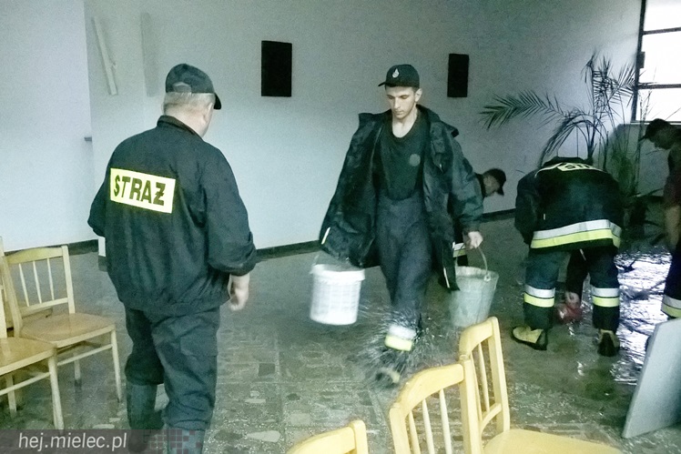 Woda wlała się do dolnego kościoła parafii Ducha Świętego, interweniowali strażacy