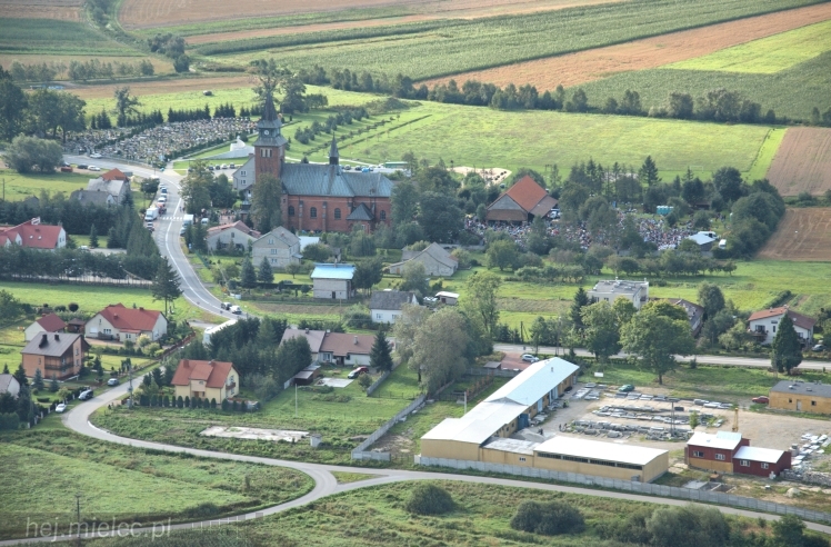 Lotnicze zdjęcia ze szlaku 32. Pieszej Pielgrzymki Tarnowskiej