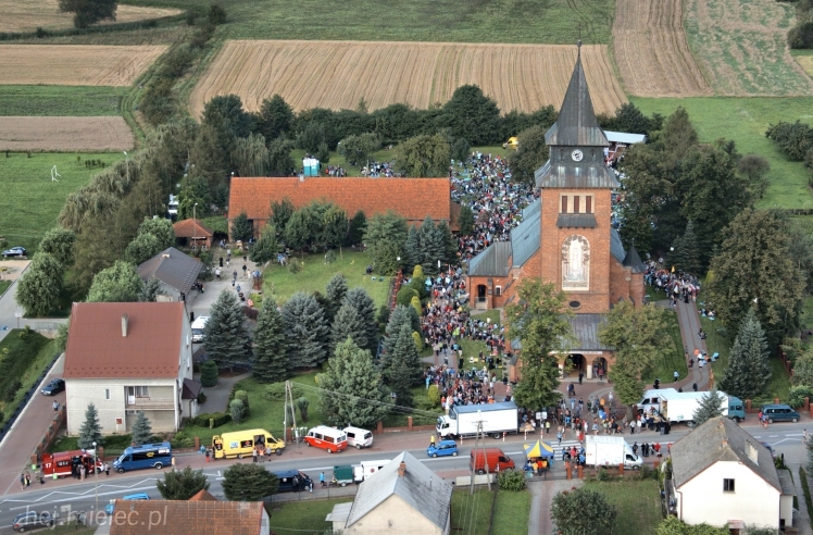 Lotnicze zdjęcia ze szlaku 32. Pieszej Pielgrzymki Tarnowskiej