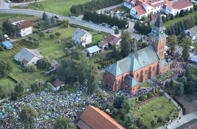 Lotnicze zdjęcia ze szlaku 32. Pieszej Pielgrzymki Tarnowskiej