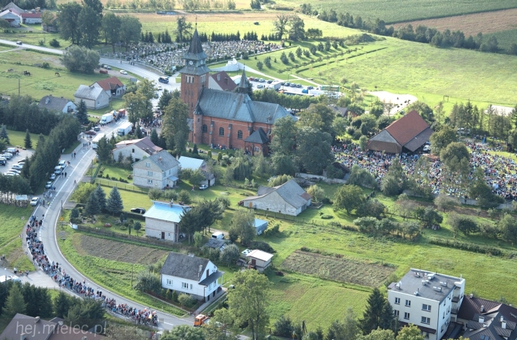 Lotnicze zdjęcia ze szlaku 32. Pieszej Pielgrzymki Tarnowskiej