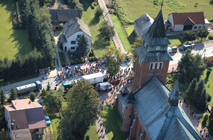 Lotnicze zdjęcia ze szlaku 32. Pieszej Pielgrzymki Tarnowskiej