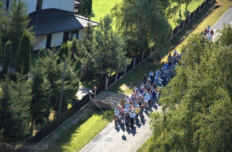 Lotnicze zdjęcia ze szlaku 32. Pieszej Pielgrzymki Tarnowskiej
