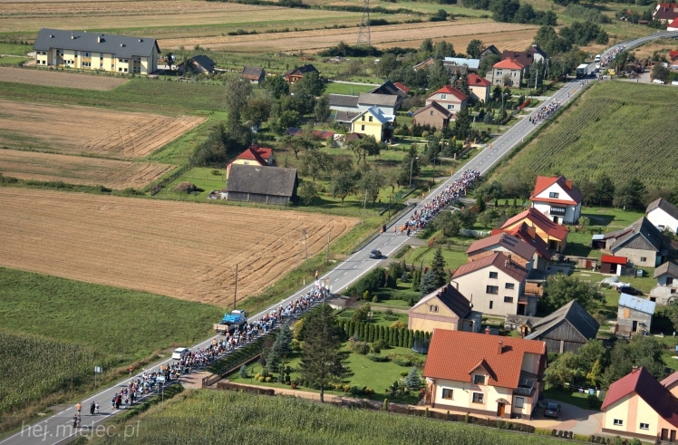 Lotnicze zdjęcia ze szlaku 32. Pieszej Pielgrzymki Tarnowskiej
