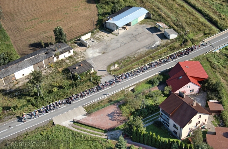 Lotnicze zdjęcia ze szlaku 32. Pieszej Pielgrzymki Tarnowskiej
