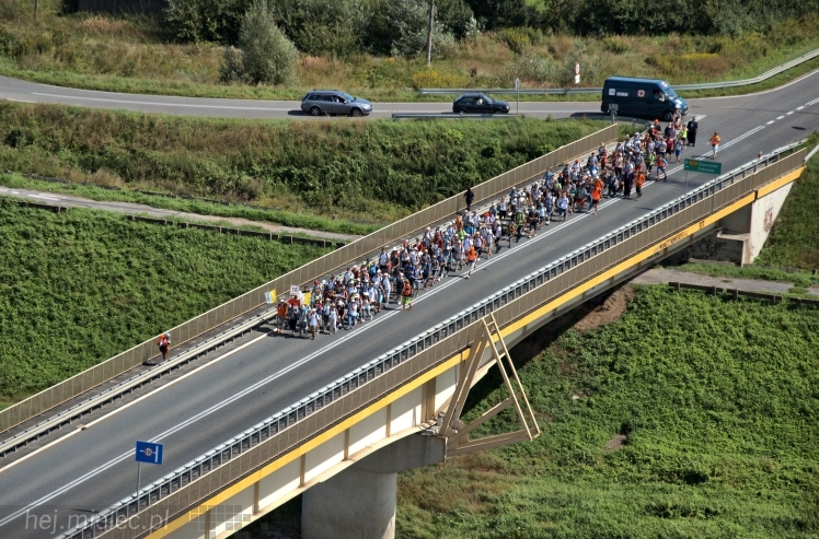 Lotnicze zdjęcia ze szlaku 32. Pieszej Pielgrzymki Tarnowskiej