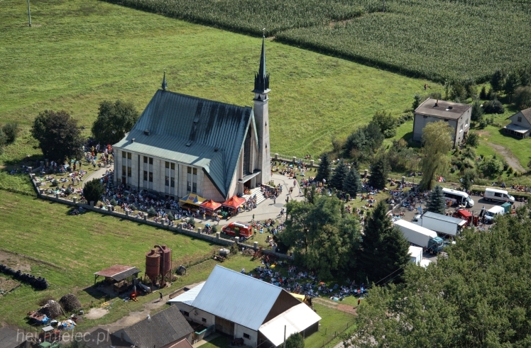 Lotnicze zdjęcia ze szlaku 32. Pieszej Pielgrzymki Tarnowskiej