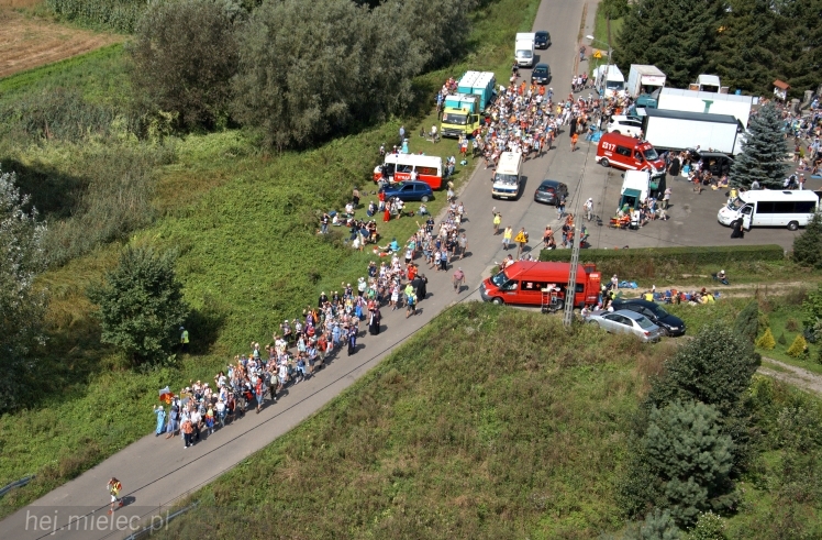 Lotnicze zdjęcia ze szlaku 32. Pieszej Pielgrzymki Tarnowskiej