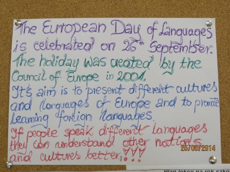 Europejski Dzień Języków w ZSB
