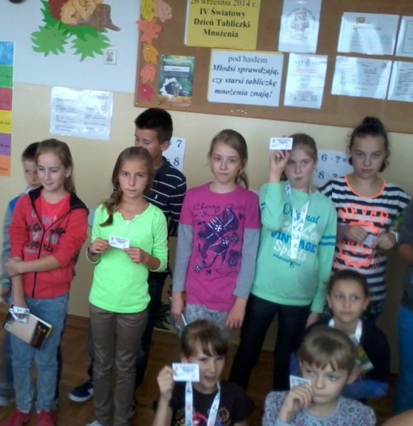 Światowy Dzień Tabliczki Mnożenia w szkole w Zabrniu