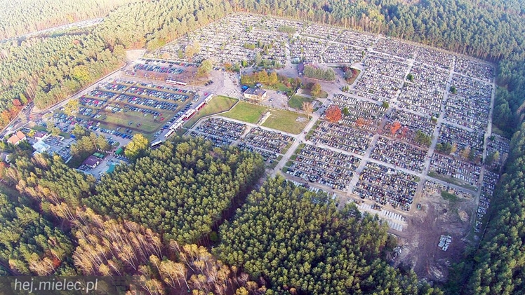 Cmentarz Komunalny z lotu ptaka: jak wielka jest to nekropolia