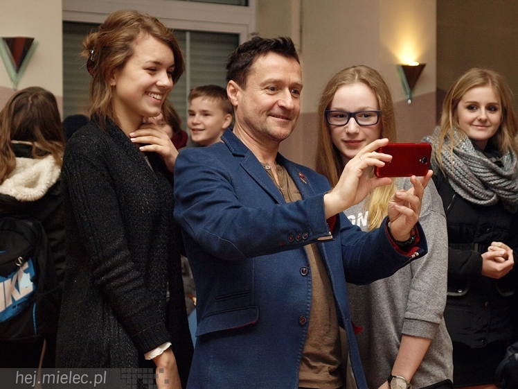 Spotkanie Jacka Kawalca z mielecką młodzieżą w ramach 