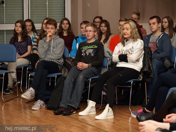 Spotkanie Jacka Kawalca z mielecką młodzieżą w ramach 