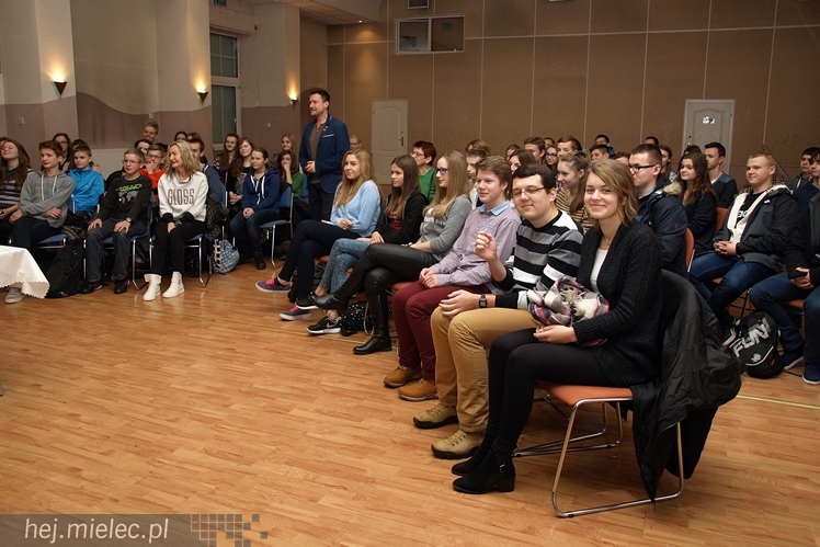 Spotkanie Jacka Kawalca z mielecką młodzieżą w ramach 