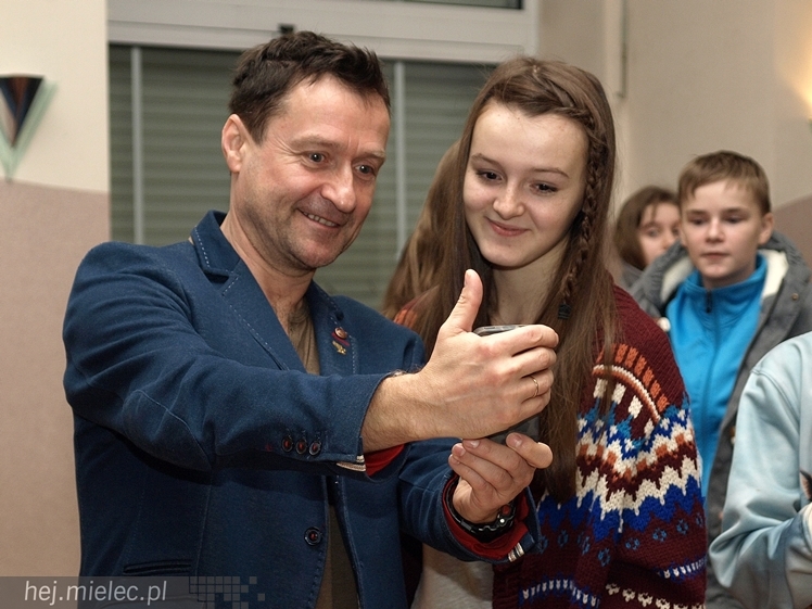 Spotkanie Jacka Kawalca z mielecką młodzieżą w ramach 