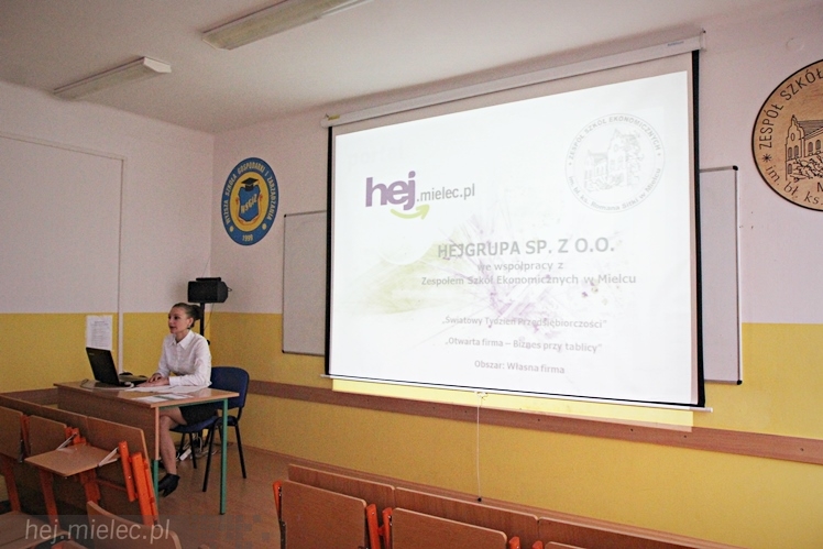 Światowy Tydzień Przedsiębiorczości w mieleckim Ekonomiku: Portal hej.mielec.pl przykładem dobrze zarządzanej firmy