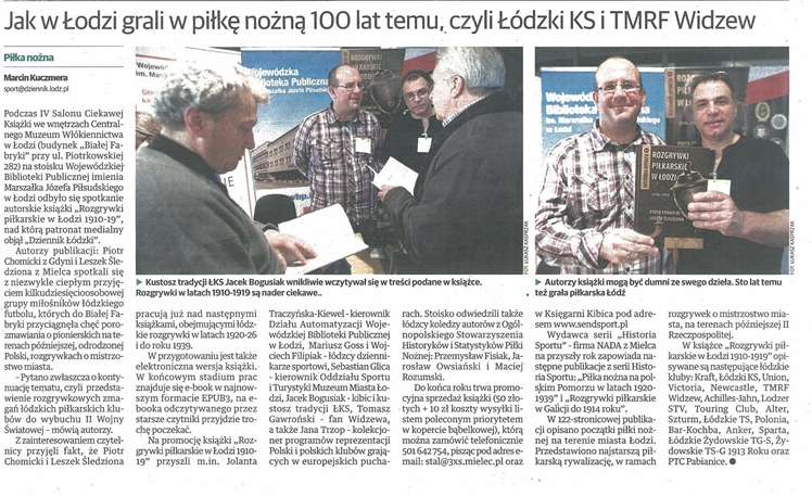 Mielczanin współautorem książki o piłkarskich mistrzostwach Łodzi sprzed 100 lat!