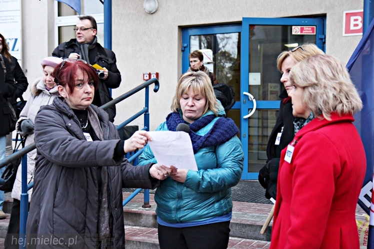 Strajk ostrzegawczy nielekarskich grup zawodowych w Szpitalu Powiatowym w Mielcu