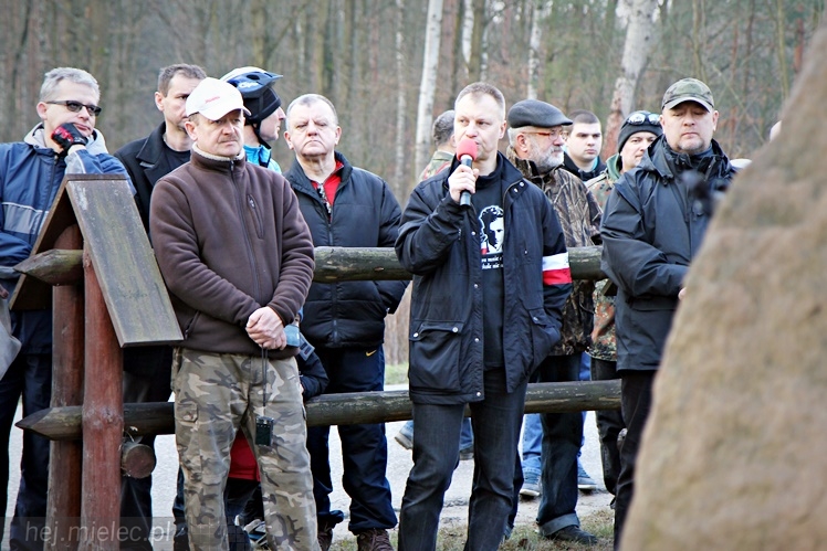 Symboliczne tabliczki Żołnierzy Niezłomnych odsłonięte. Szydłowieckie dęby pomnikami pamięci