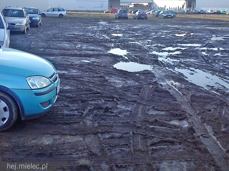 Parkujący na strefie toną w błocie, bo nie ma dla nich miejsca