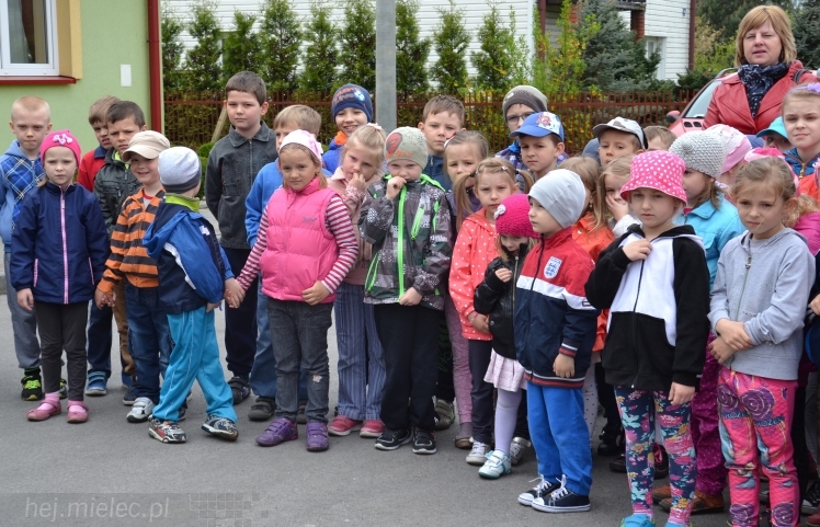 Pokaz strażaków z OSP Wadowice Górne dla uczniów
