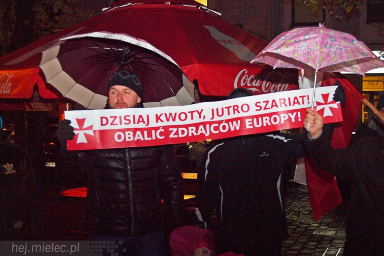 Mielczanie pikietowali przeciw uchodźcom