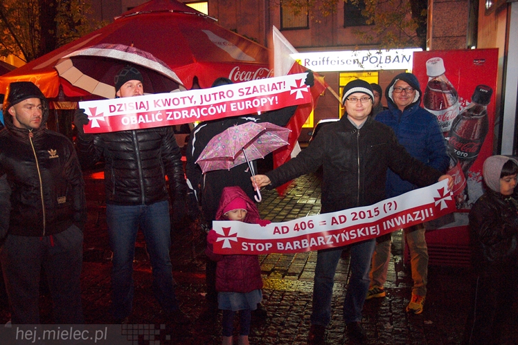 Mielczanie pikietowali przeciw uchodźcom