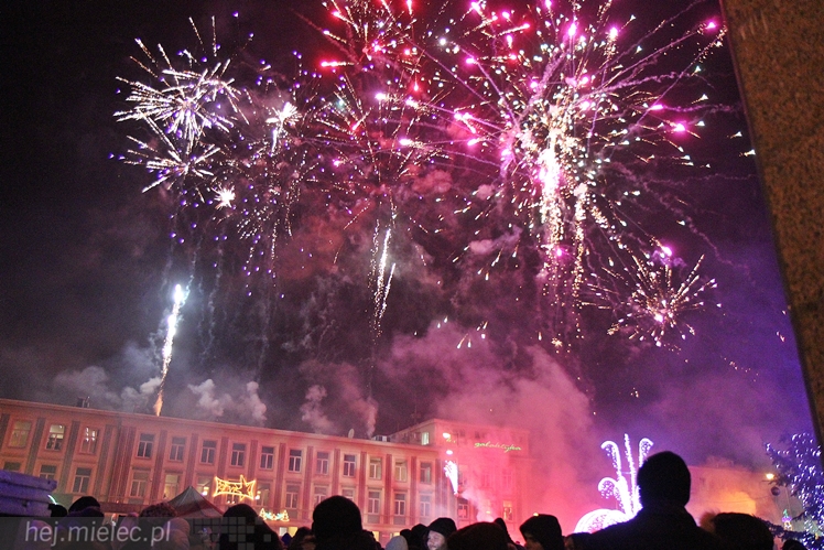 Powitanie 2016 roku na Placu AK w Mielcu