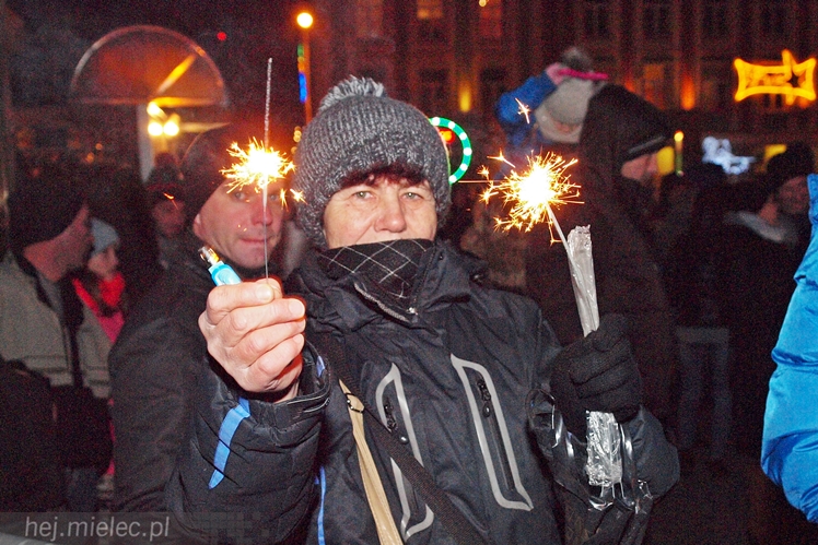 Powitanie 2016 roku na Placu AK w Mielcu