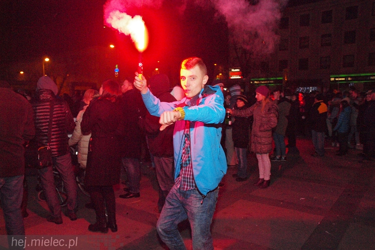 Powitanie 2016 roku na Placu AK w Mielcu