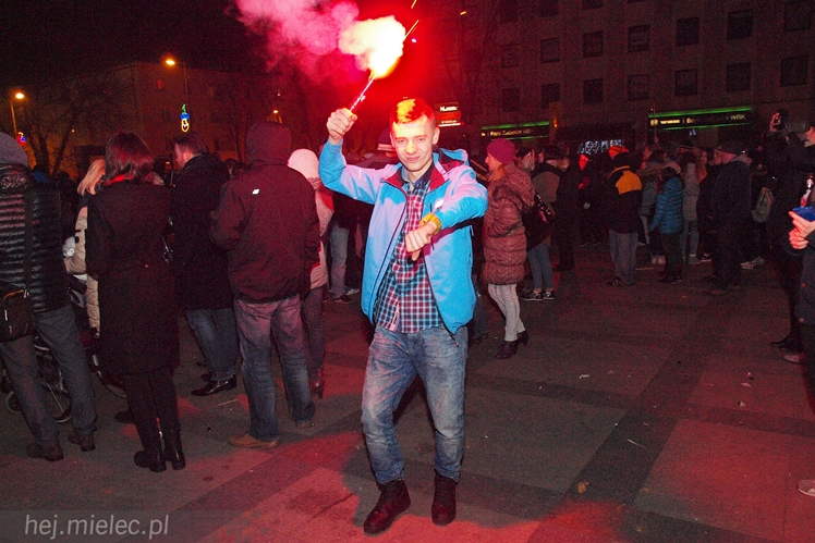 Powitanie 2016 roku na Placu AK w Mielcu