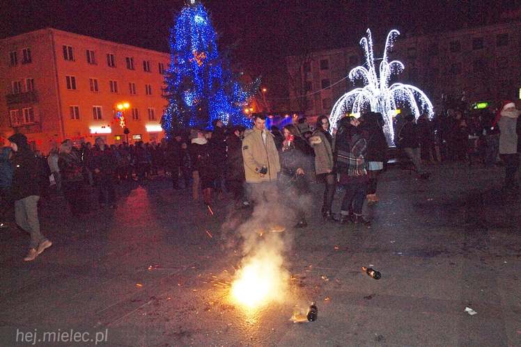 Powitanie 2016 roku na Placu AK w Mielcu