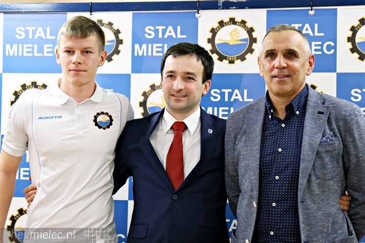 Mikrofon FKS - spotkanie prasowe w klubie piłkarskim FKS Stal Mielec